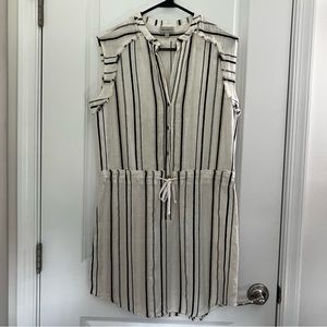 ANTHROPOLOGIE THE ODELLS | Black & White Sleeveless 100% Cotton Straight…